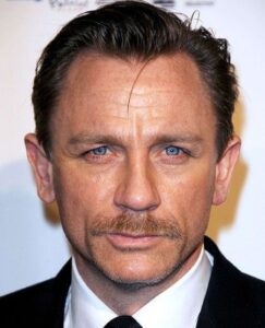 Daniel Craig with mustache