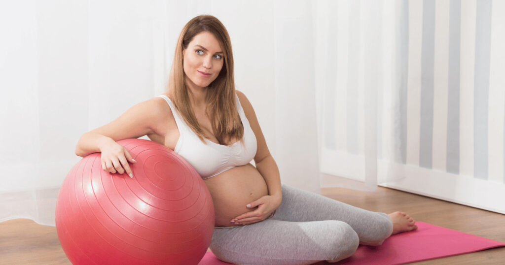 Woman at childbirth class