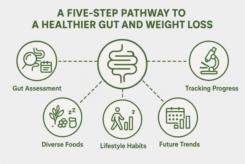 A five step pathway to a healthier gut and weight loss