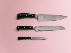 Three kitchen knives