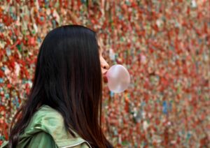 girl chewing gum