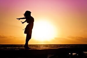 Woman posing in the sun