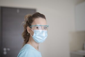 nurse with protective mask